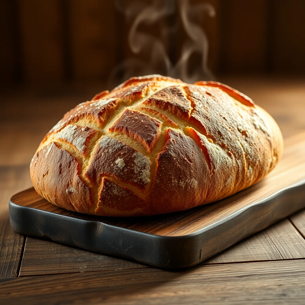 Freshly baked sourdough bread