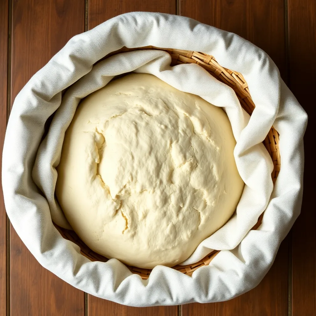 Oval banneton with linen liner